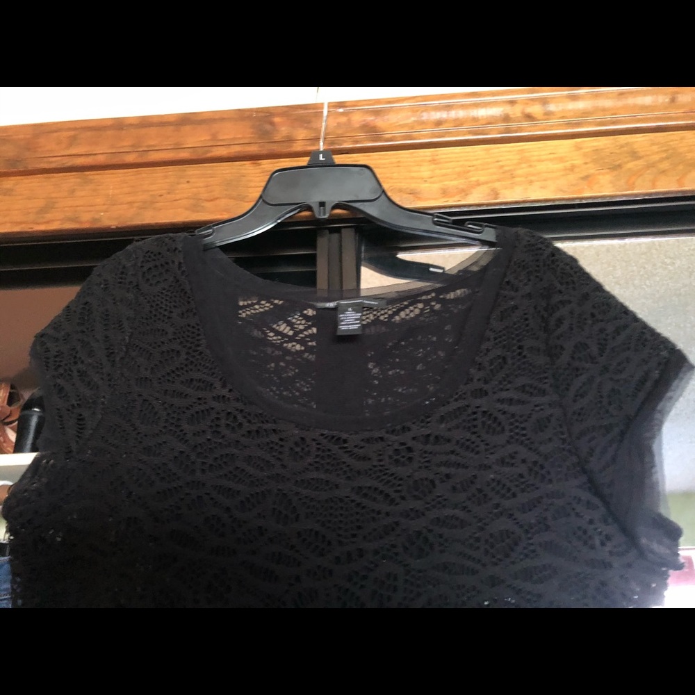 Shear lace blouse